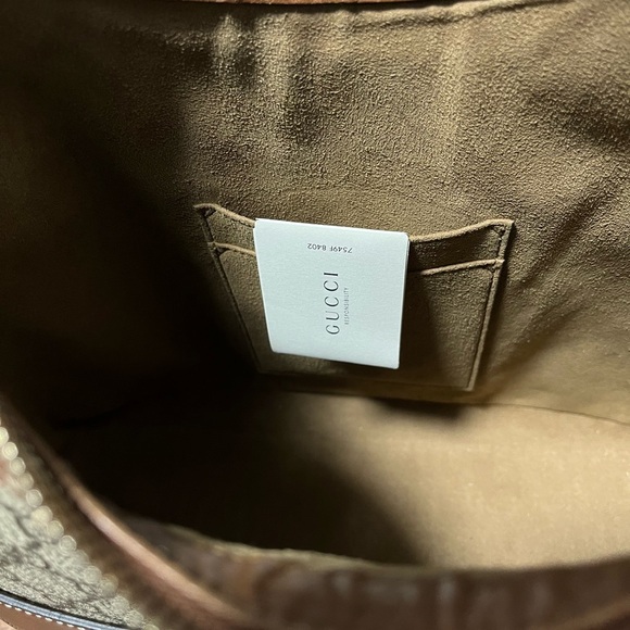 Authentic GUCCI GG Supreme Monogram Linea A Hobo Brown - Picture 13 of 13